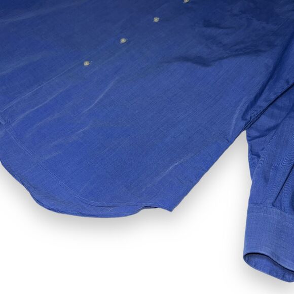 Gitman Bros. Classic Poplin Blue Dress Shirt Made in 16 / 33 Large Made in USA - Picture 10 of 12
